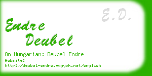 endre deubel business card